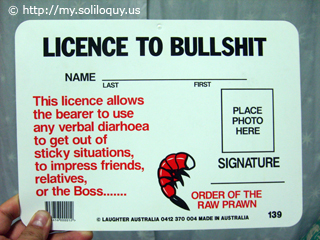 My License to Bullshit!