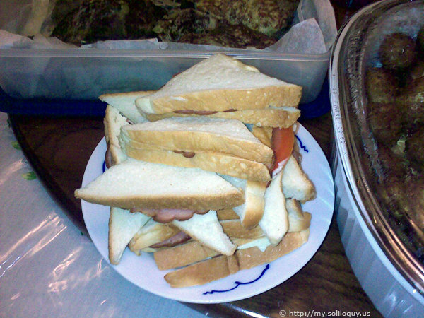 Genette's ham and cheese sandwiches!