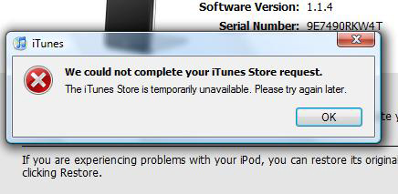 iTunes' down...